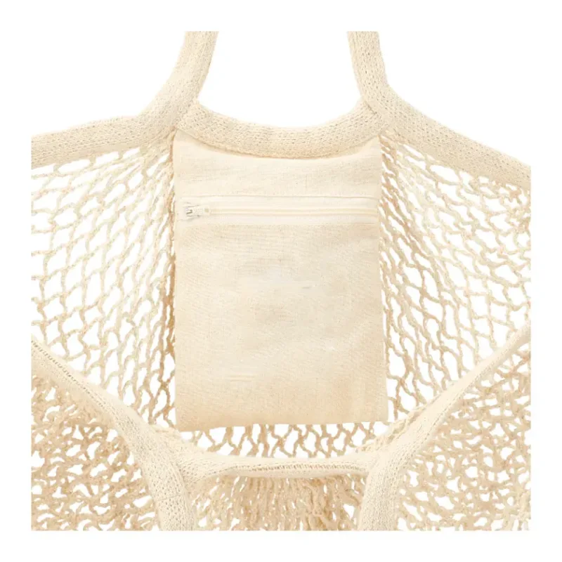 Riviera Cotton Mesh Market Bag w/Zippered Pouch — view 4