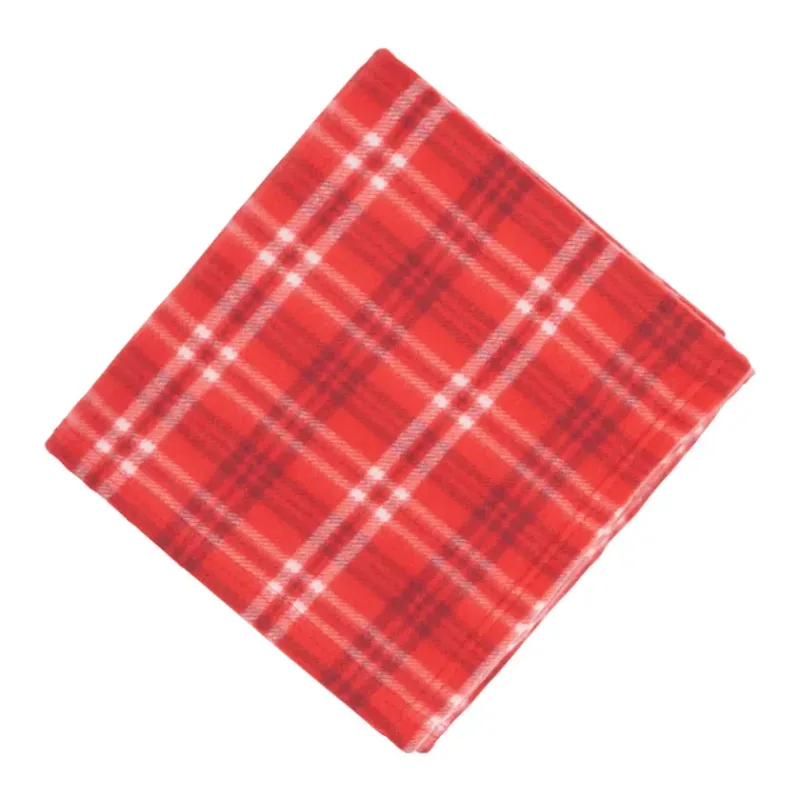 Custom Rollable Plaid Fleece Throw Blanket (50" x 60" Unfolded) — view 6