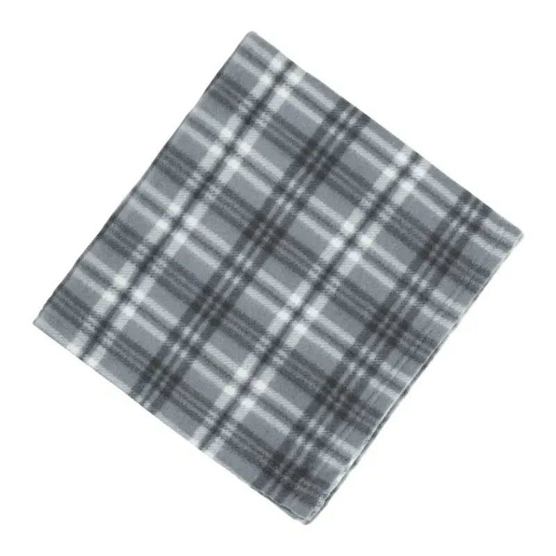 Custom Rollable Plaid Fleece Throw Blanket (50" x 60" Unfolded) — view 2