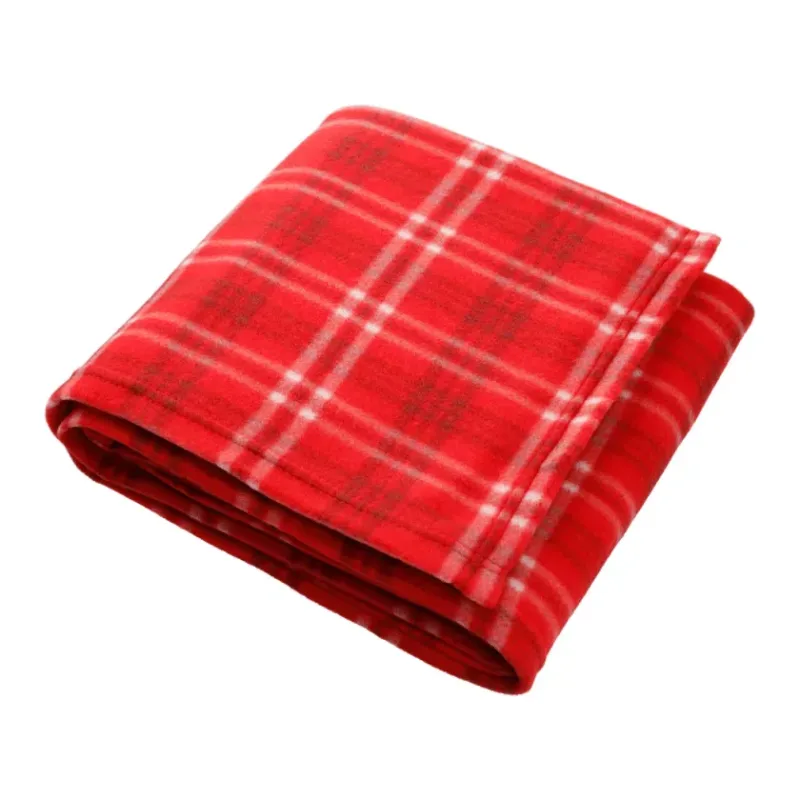 Custom Rollable Plaid Fleece Throw Blanket (50" x 60" Unfolded) — view 5