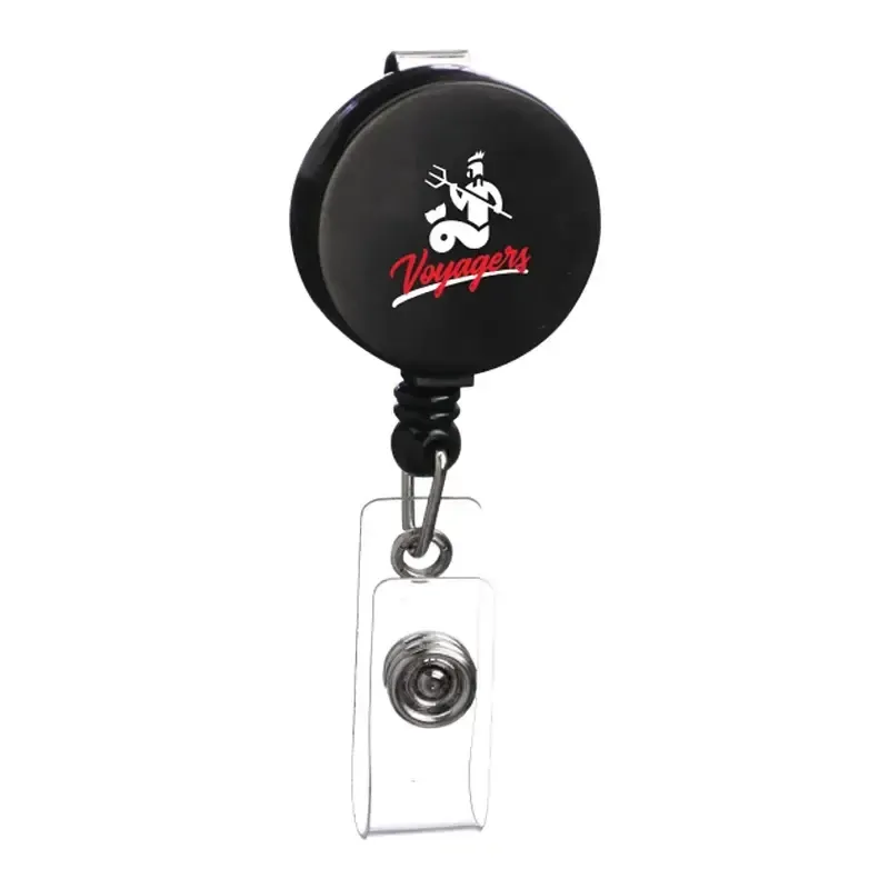 Custom Round Badge Holder with Belt Clip