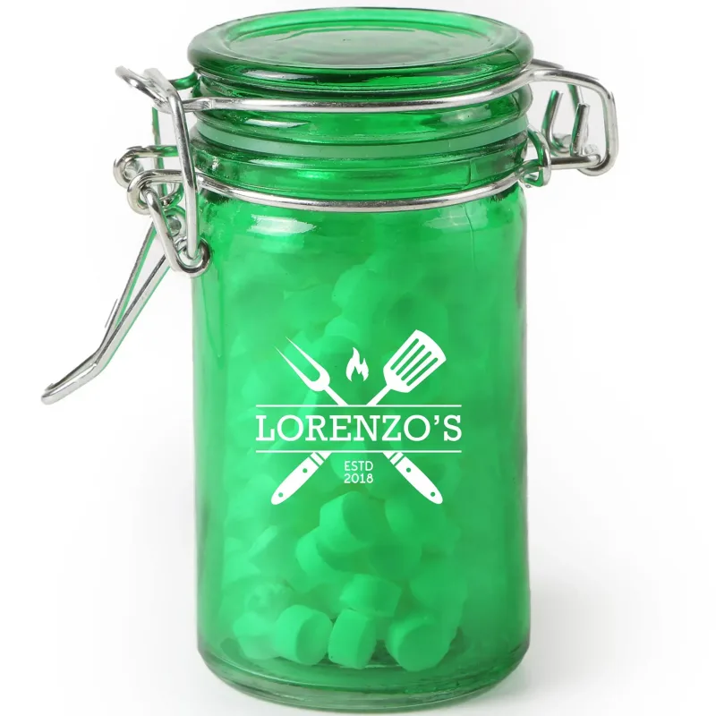 Round Glass Mint Jar — view 3