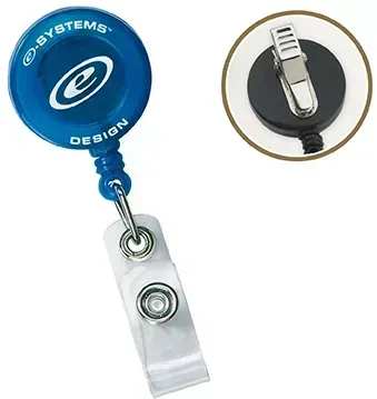 Custom Round Secure-A-Badge™ with Alligator Clip