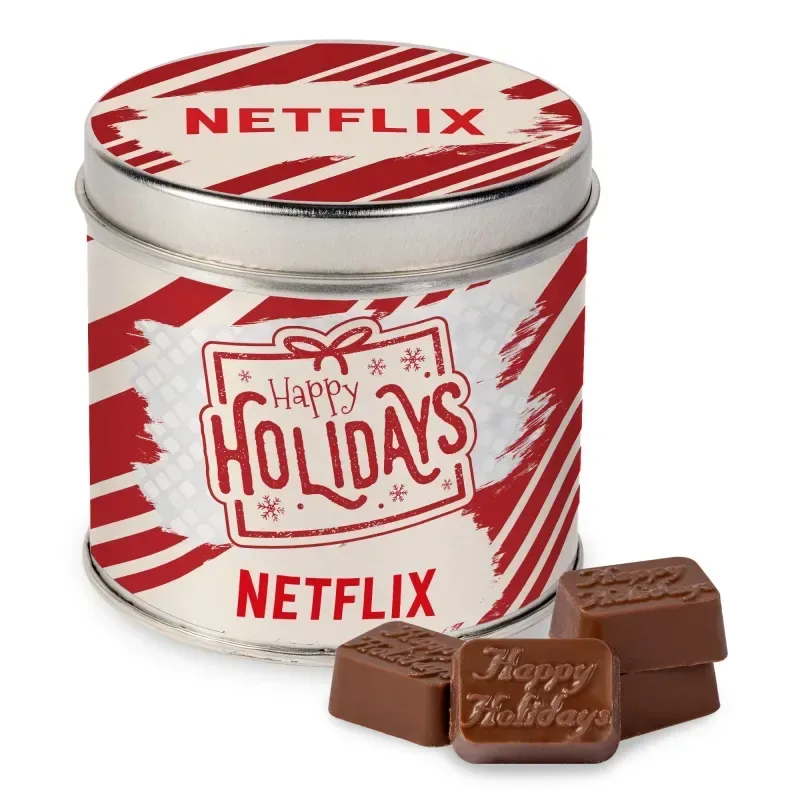 Round Tin with Molded Chocolates — view 5