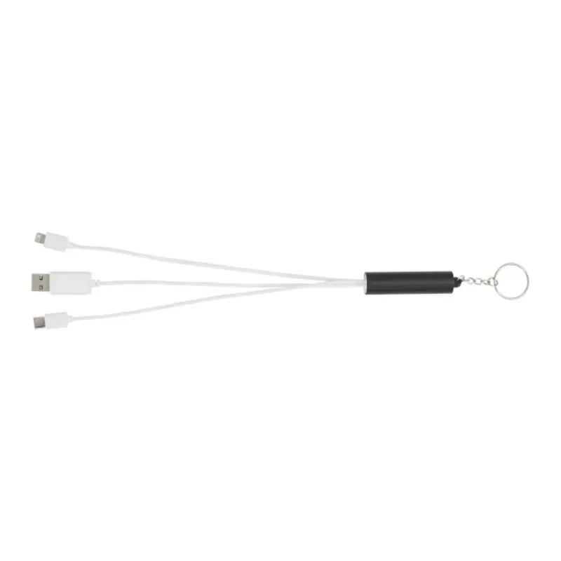 Branded Light Up Logo 5-in-1 Charging Cable with Keychain — view 6