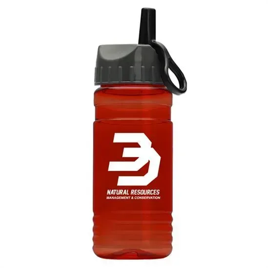 RPET Bottle with Ring-Straw Lid (20 oz.) — view 10