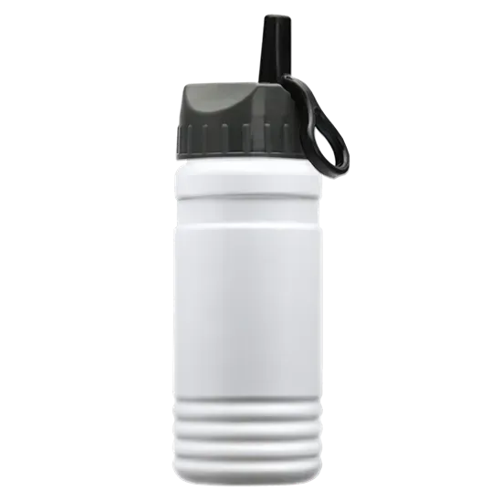 RPET Bottle with Ring-Straw Lid (20 oz.) — view 8