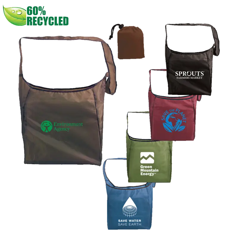EcoFold Vegan RPET Cross Body Sling Bag - Customizable Promo Bag