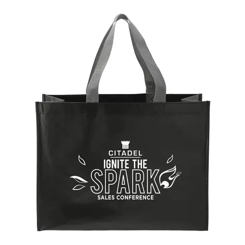 Personalized RPET Laminated Matte Shopper Tote