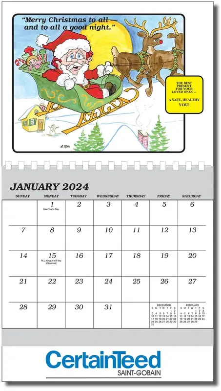 Safety Sam 12 Month Wall Calendar