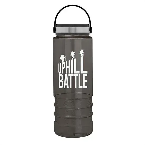 Salute - 24 oz. Custom Logo Transparent Bottle