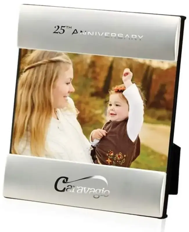 Custom Silver Engraved Sarita Frame - Promotional Picture Frame