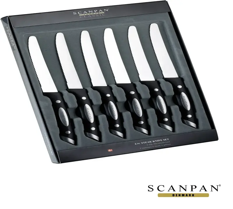 SCANPAN Classic 6-Piece Kitchen Steak Knife Set