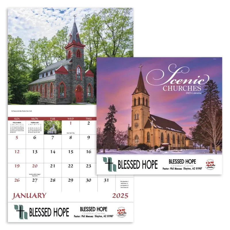 Scenic Churches Calendar - Stapled