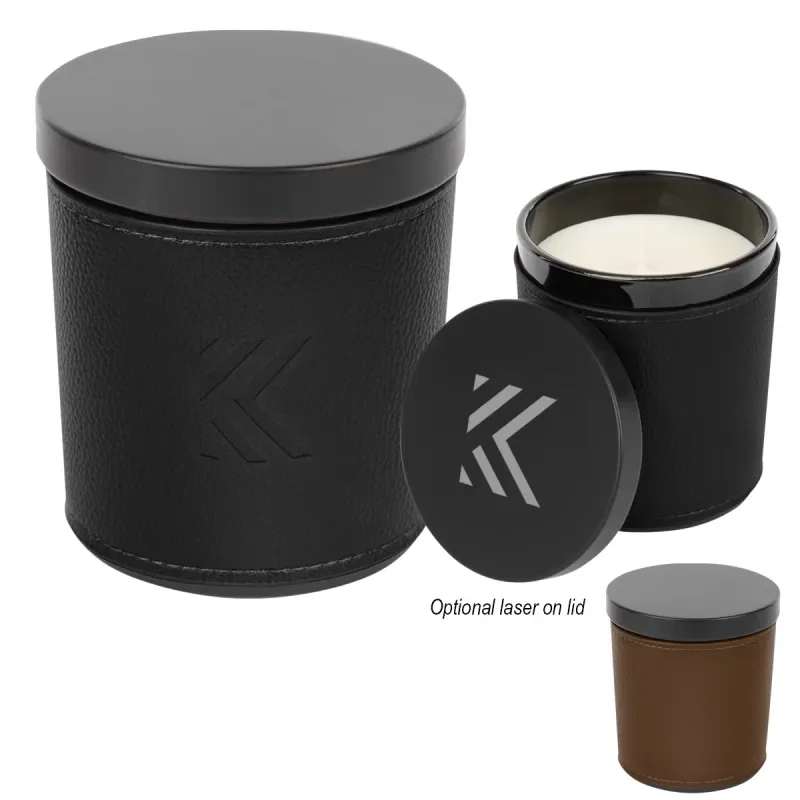 Scented Candle With Leatherette Sleeve — view 4
