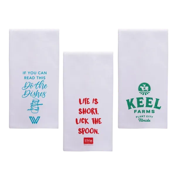 Screen Printed Flour Sack Tea Towel