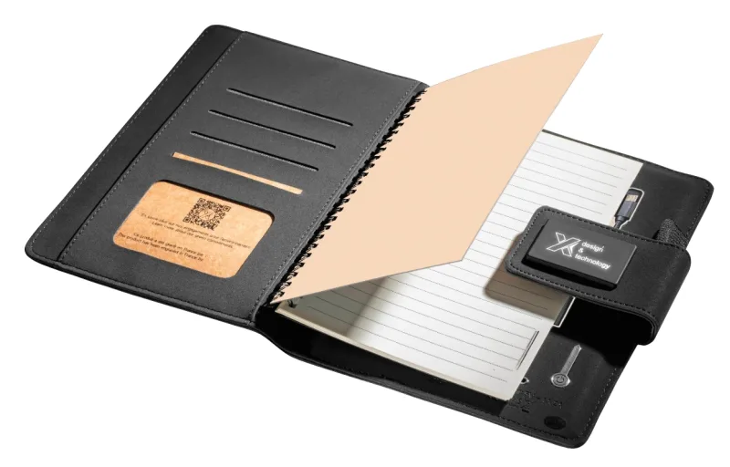 Custom SCX Design® Notebook A5 with Power Bank 4000 mAh — view 2