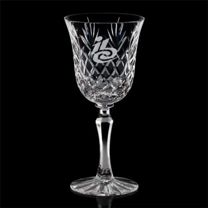 Custom Logo-Branded 10oz. Lead Crystal Wine Glass for Corporate Gifts & Events