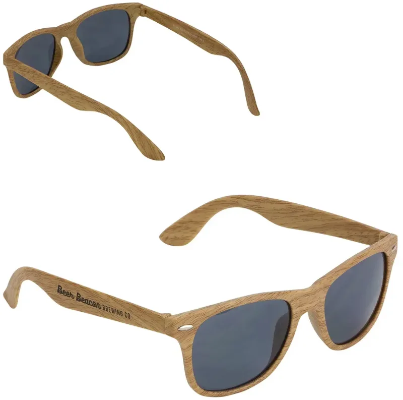 Personalized Sebring Wood Grain Sunglasses — view 3