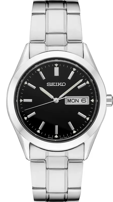 Seiko SUR361 Men's Multi-function Watch w/Black Round Dial