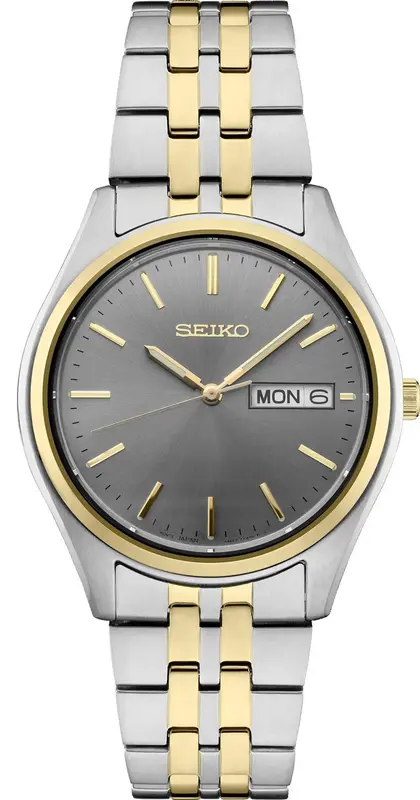 Seiko SUR432 Mens Two Tone Case Charcoal Dial