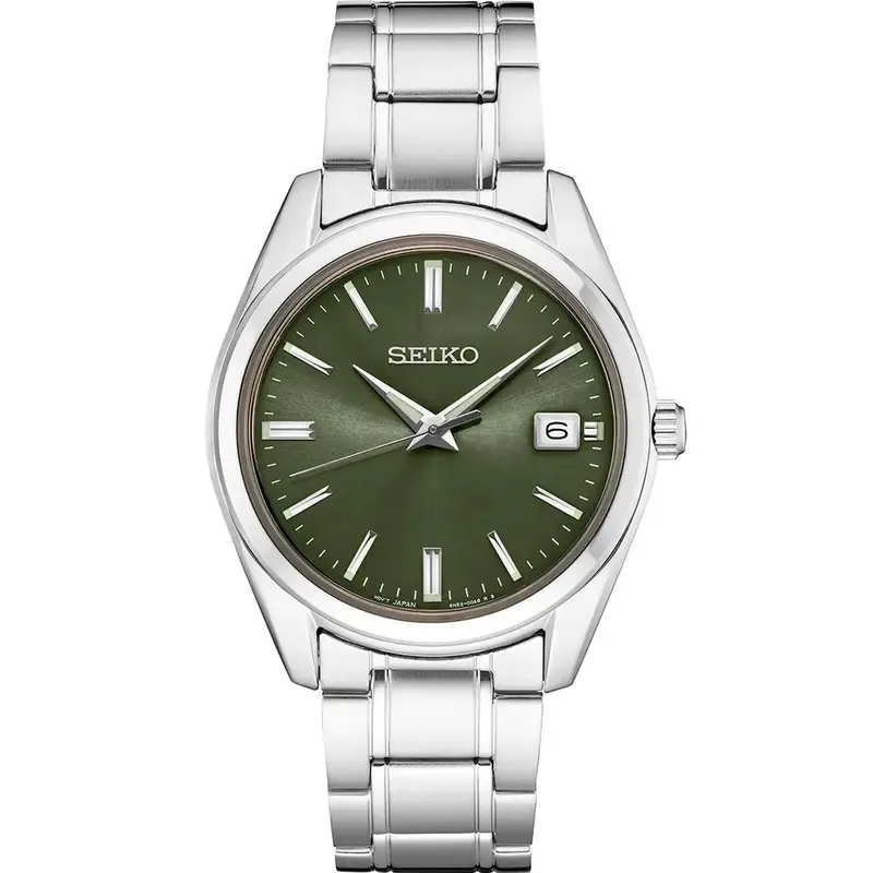 Seiko SUR527 Essentials SS Quartz Green Dial