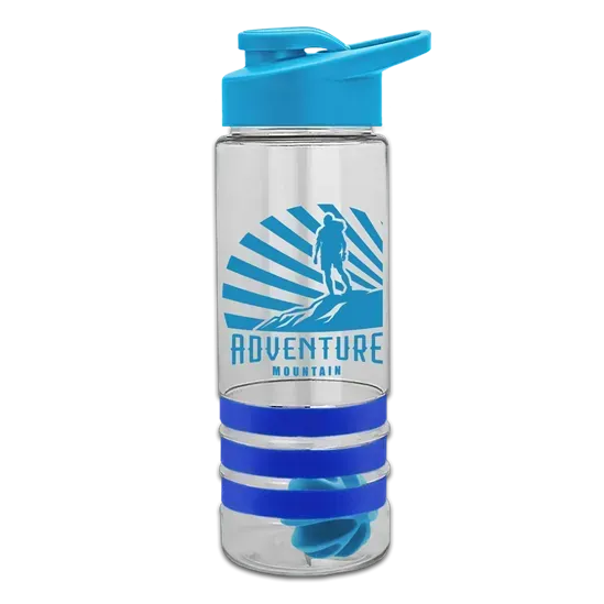 Promotional Tritan™ Shaker Bottle with Stripe Bands - 24 oz.