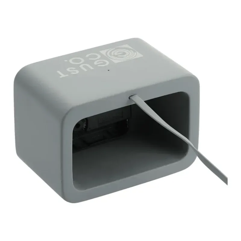 Custom Stone Wireless Charging Desk Clock with Integrated Cable — view 6