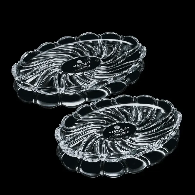 Elegant Custom Engraved Scalloped Platter