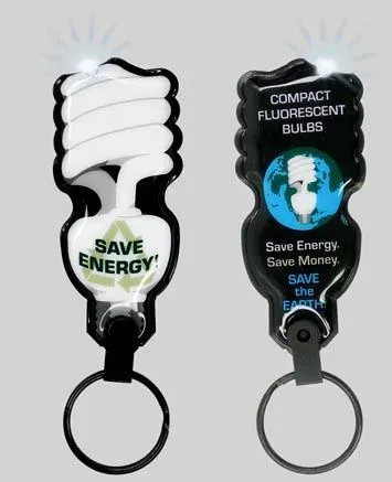 ShapeLights Imprint A Shape CFL Light Bulb Keyring