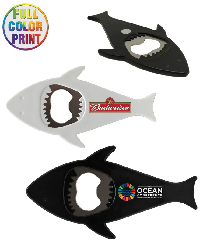 Shark-Shaped Beer Bottle Opener with Full-Color Finish