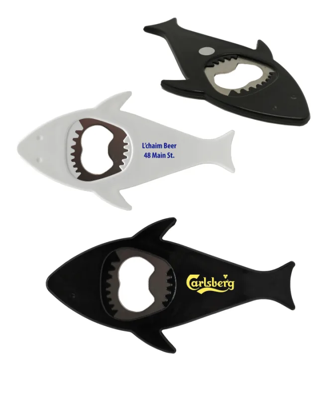 Shark-Shaped Beer Bottle Opener with Full-Color Finish — view 2
