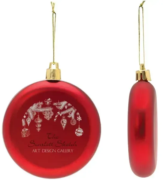 Shatter Resistant Flat Round Ornament — view 6