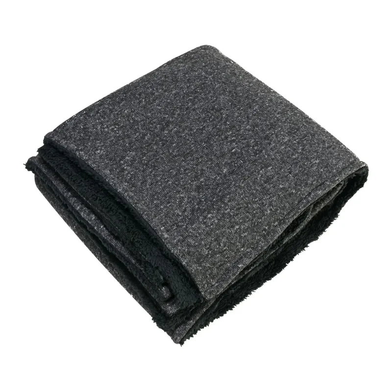 Sherpa Backed Heathered Blanket — view 2