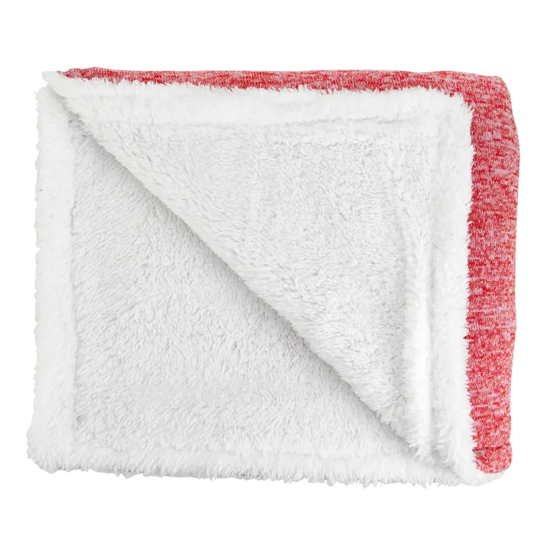 Sherpa Backed Heathered Blanket — view 6