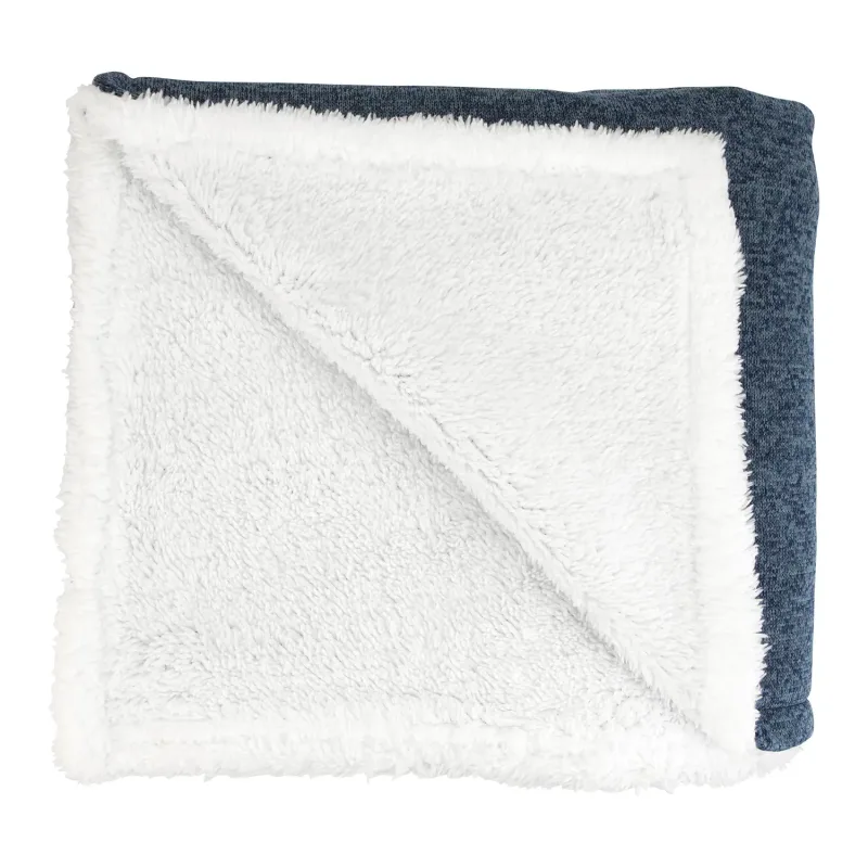 Sherpa Backed Heathered Blanket — view 7