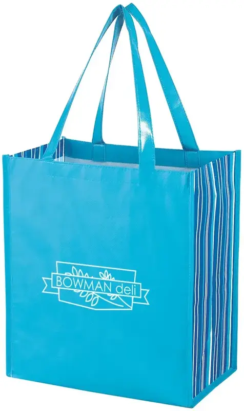 Shiny Laminated Non-Woven Tropic Shopper Tote Bag