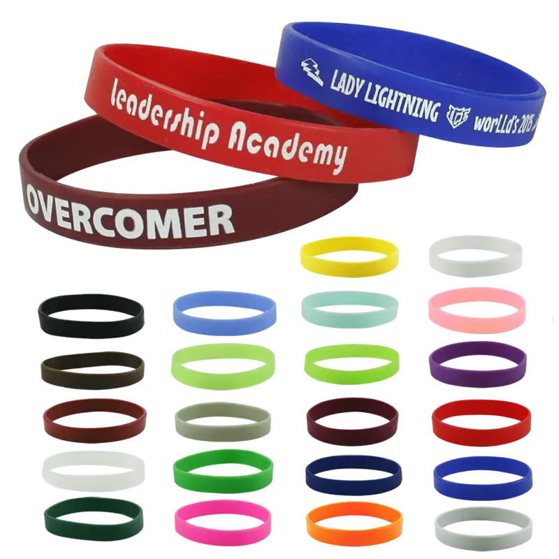 Silicone Wristband -- 1/2" Printed