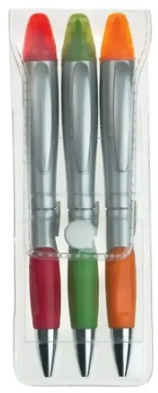 3-in-1 Highlighter Pen Pack for Business Promotions