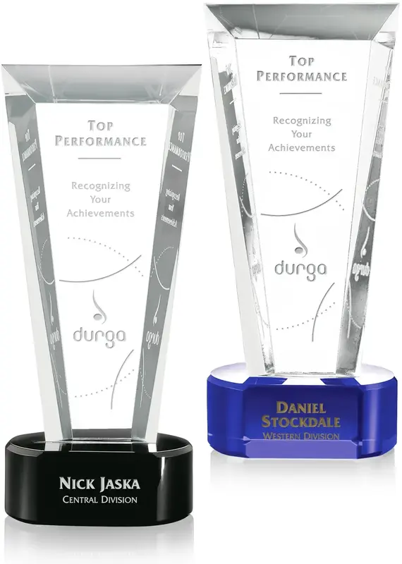 Blue Base Crystal Simcoe Awards You Can Customize