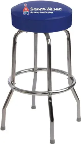 Single Ring Bar Stool with Chrome Frame and Swivel Seat