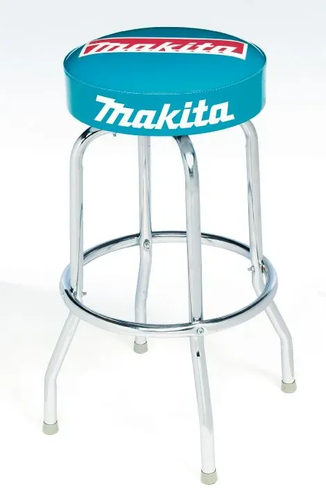 Single Ring Swivel Bar Stool with Logo on Top & Side of Seat