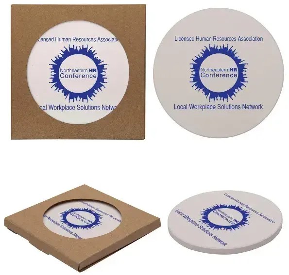 Customized Single Round Stone Coaster