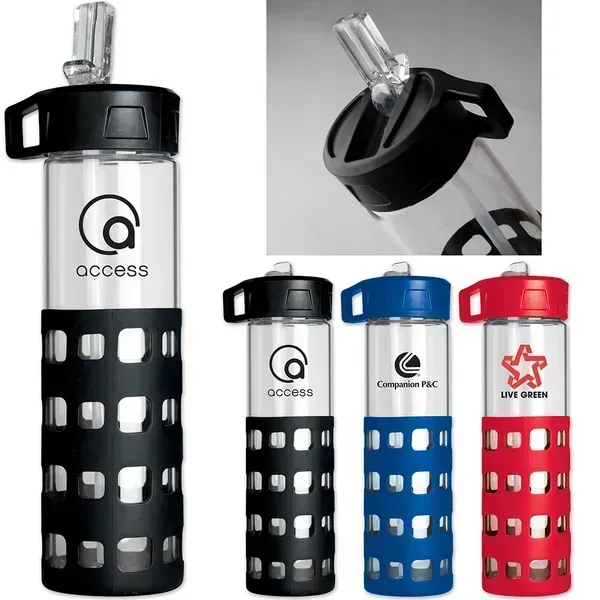 Sip-N-Go Glass Water Bottle - 20 Oz.