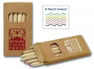 Six-Color Wooden Pencil Set in Box