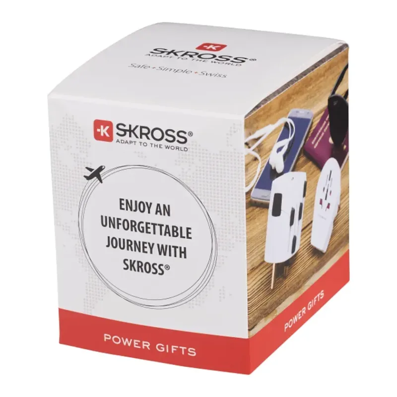 Branded SKROSS World Pro Travel Adapter & USB Charger — view 3