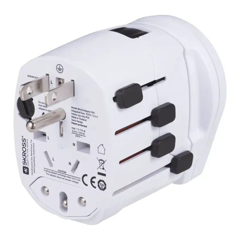 Branded SKROSS World Pro Travel Adapter & USB Charger — view 5
