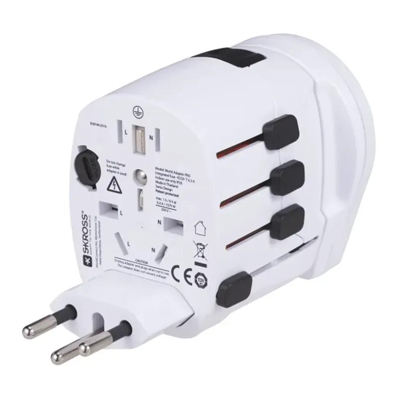 Branded SKROSS World Pro Travel Adapter & USB Charger — view 8