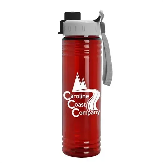 Slim Fit RPET Bottle with Quick-Snap Lid (24 oz.) — view 2