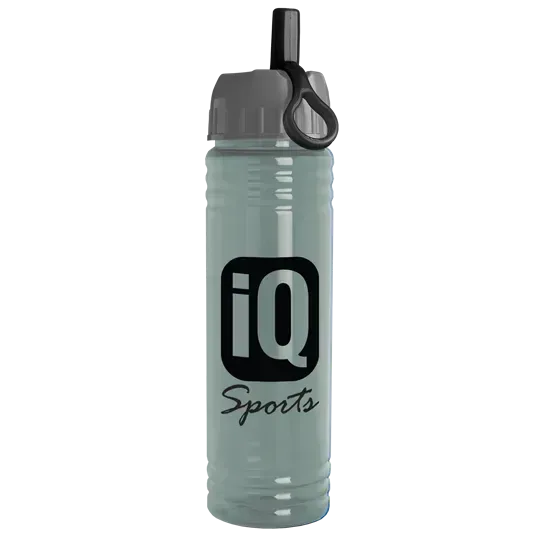 Slim Fit RPET Bottle with Ring-Straw Lid (24 oz.) — view 10